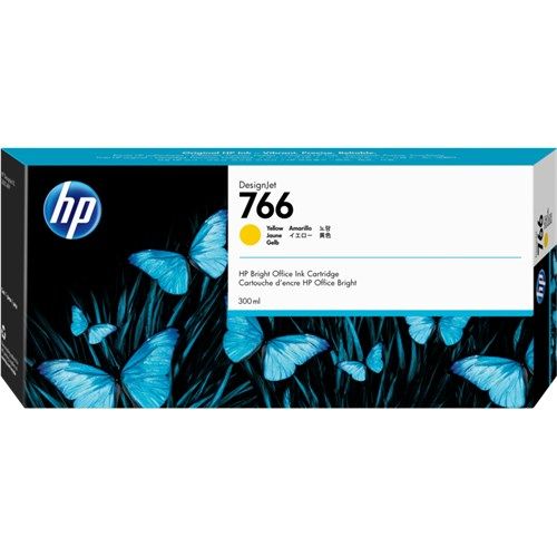 HP 766 300ML YELLOW DESIGNJET INK CARTRIDGE FOR XL 3600