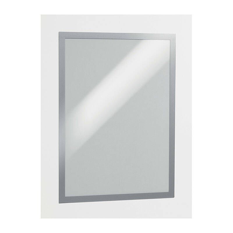 Durable Duraframe Self-Adh Sign Holder A3 Slvr Pk2