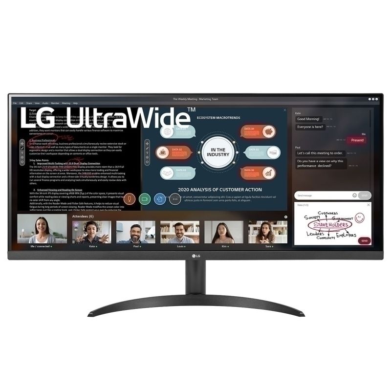 LG 34" 34WP500B FHD IPS LED Monitor - 2560x1080 (16:9) / 5ms / 60Hz / VESA