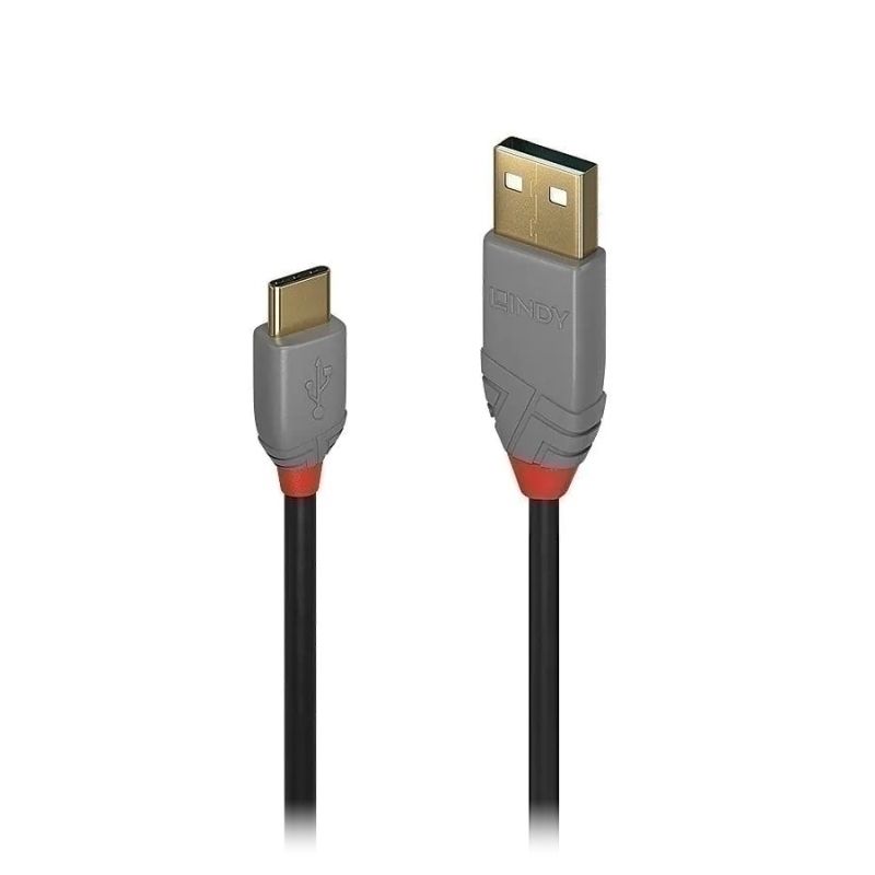 Lindy 1m USB-A 2.0 to USB-C Cable - Anthra Line