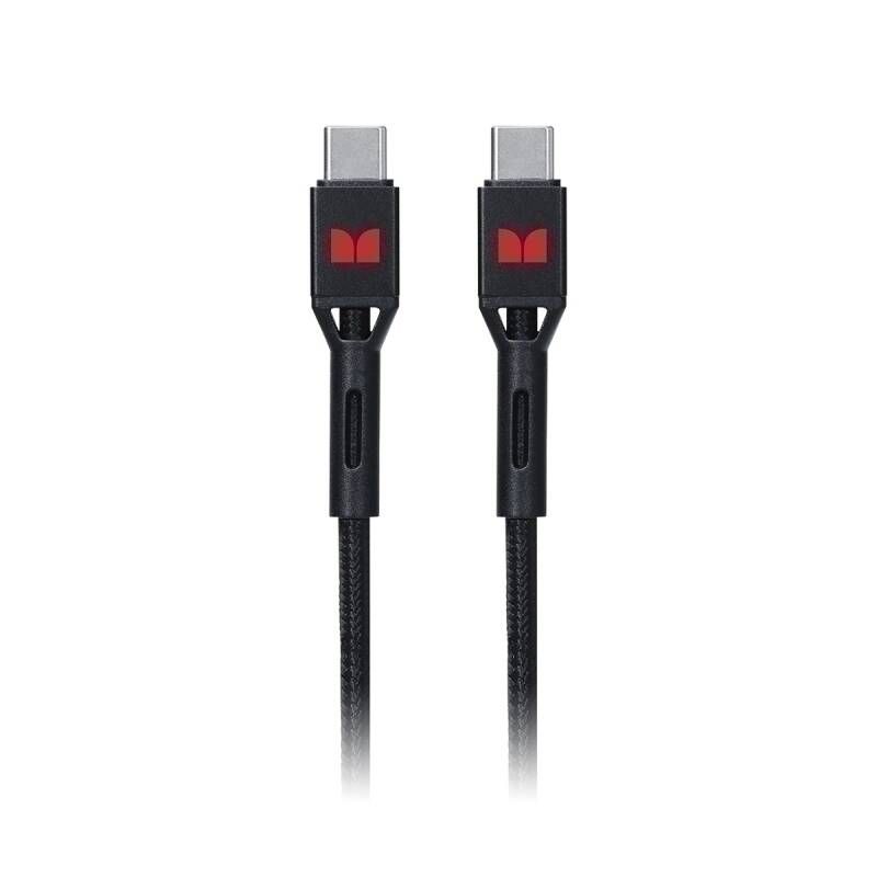 Monster USB-C to USB-C Braided Cable - Black 1.2m