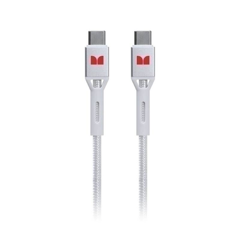 Monster USB-C to USB-C Braided Cable - White 1.2m