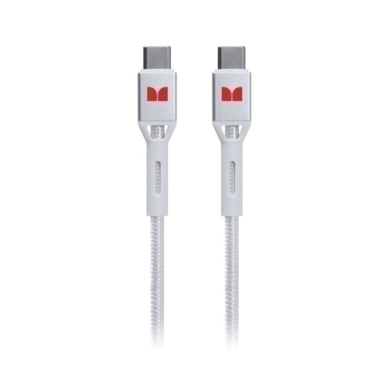 Monster USB-C to USB-C Braided Cable - White 2m