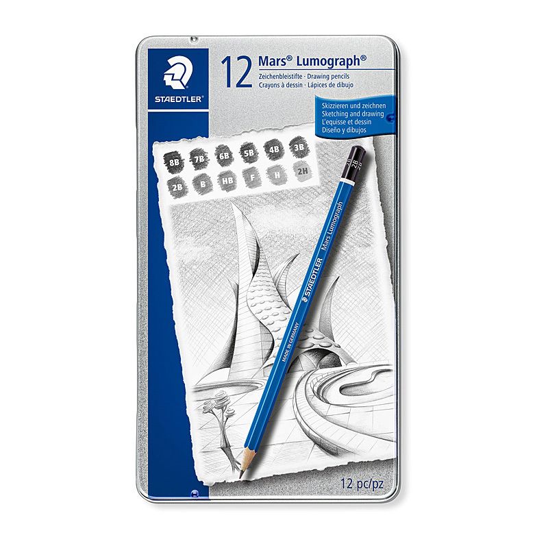 Staedtler Mars Lumograph 100 G12 S Drawing Pencil - 12 Pack