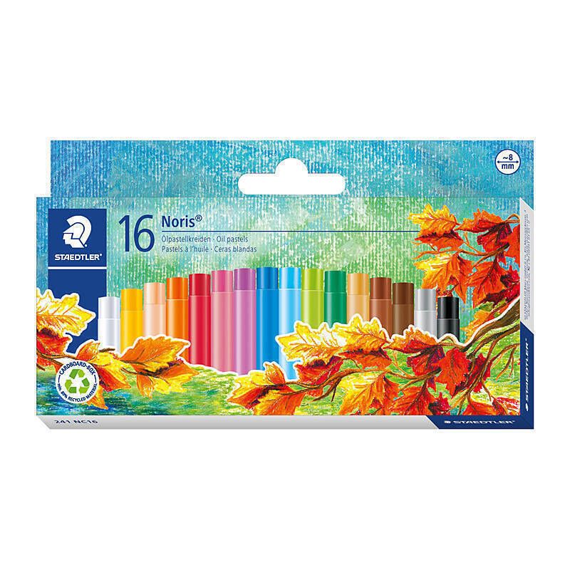 Staedtler Noris Club Colour Oil Pastels - Box of 16 - Assorted Colours