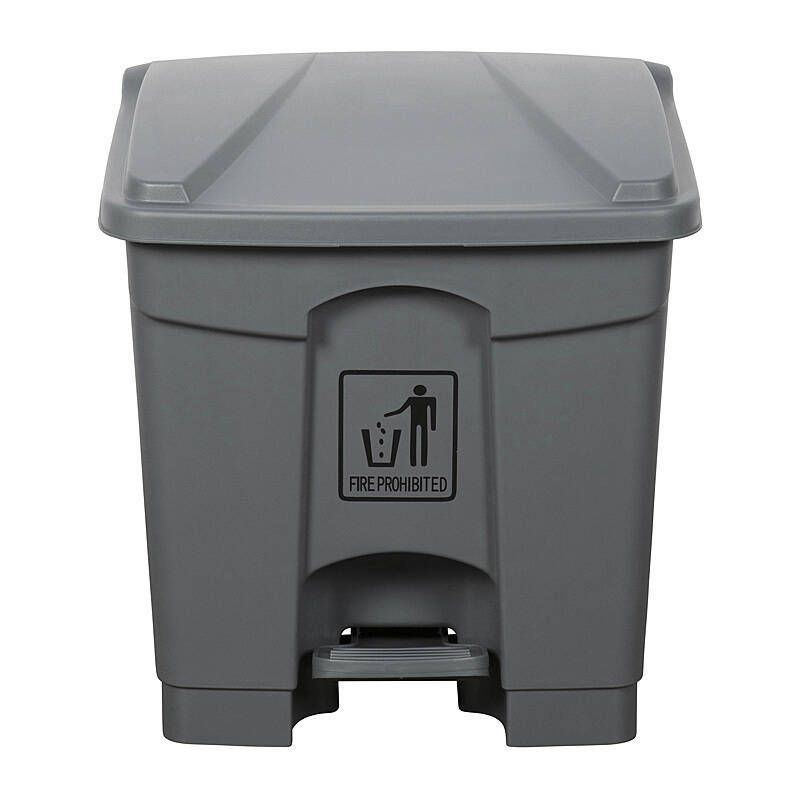 Cleanlink Rubbish Bin With Pedal Lid 30L Grey