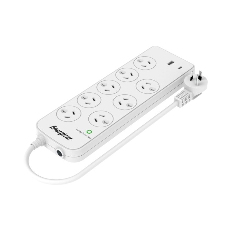 Energizer 8-Port 2-USB Surge Protector