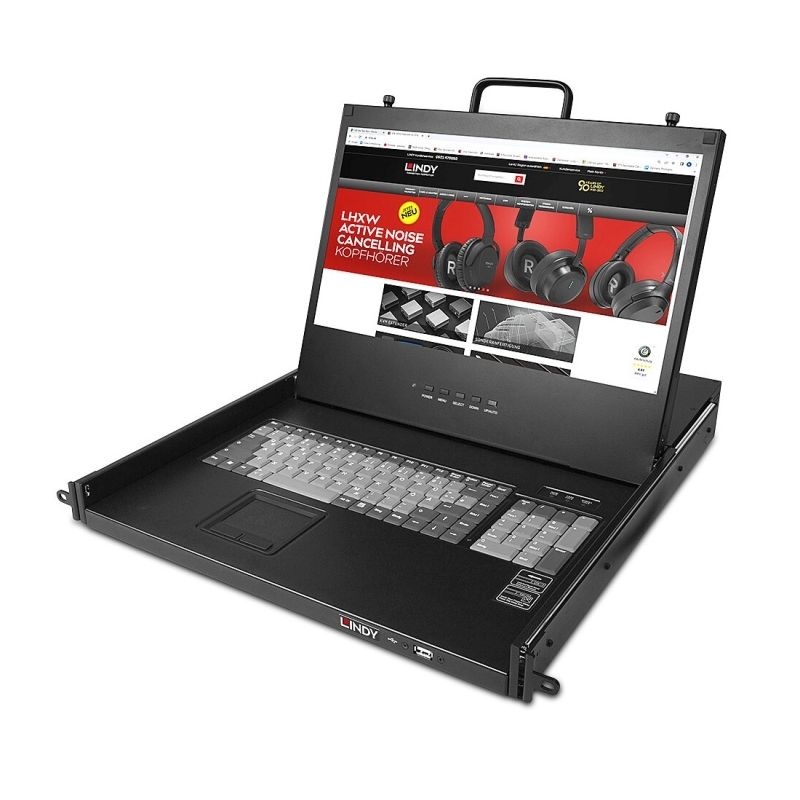 Lindy 17" Full HD LCD HDMI DisplayPort &amp; VGA KVM Console