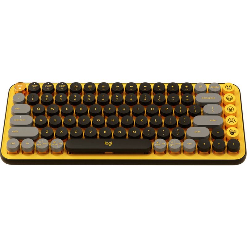 Logitech POP Keys Wireless Mechanical Emoji Keyboard (Blast Yellow)