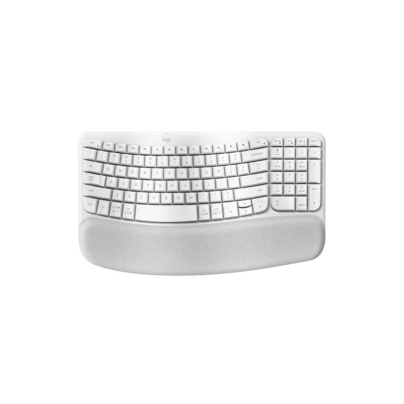 Logitech Wave Keys Wireless Ergonomic Keyboard (Off-white)