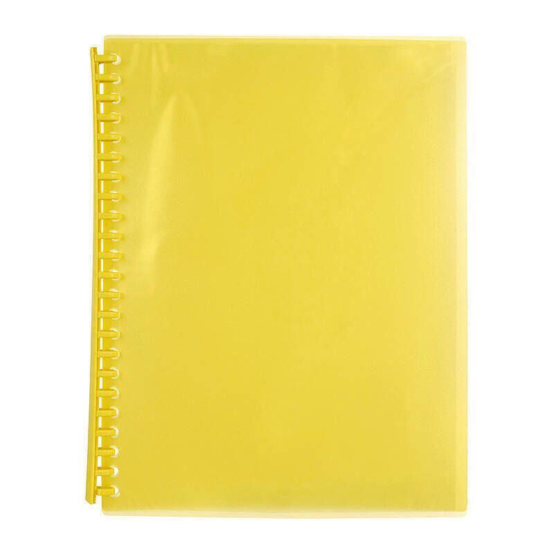 Marbig Refillable Disp Book 20 Pocket Trnslcnt Ylw