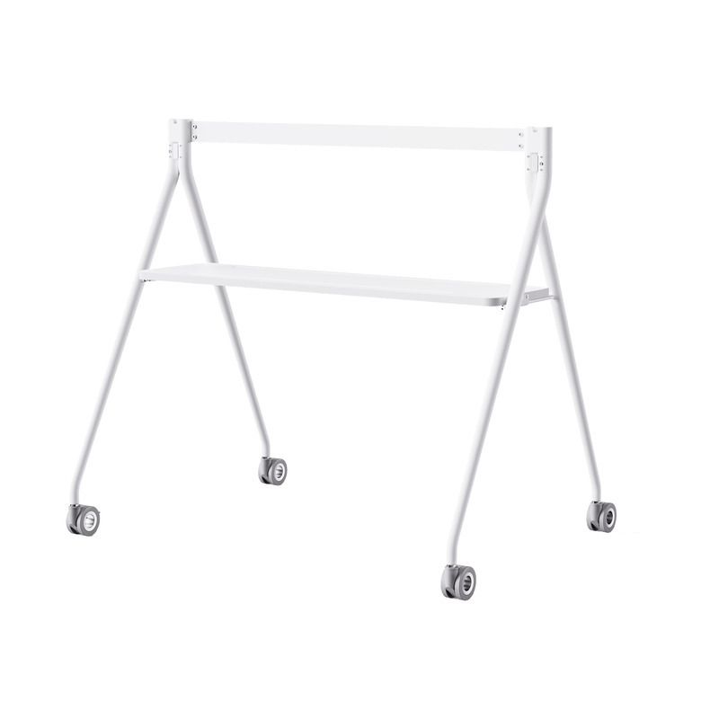 Yealink MB-FLRSTND-650T-WHT 65" Meeting Board FloorStand with Tray - White