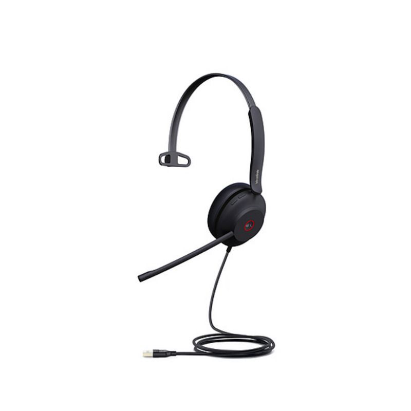 Yealink UH37 MS Mono USB-A Noise Cancelling Leather Cushion Headset