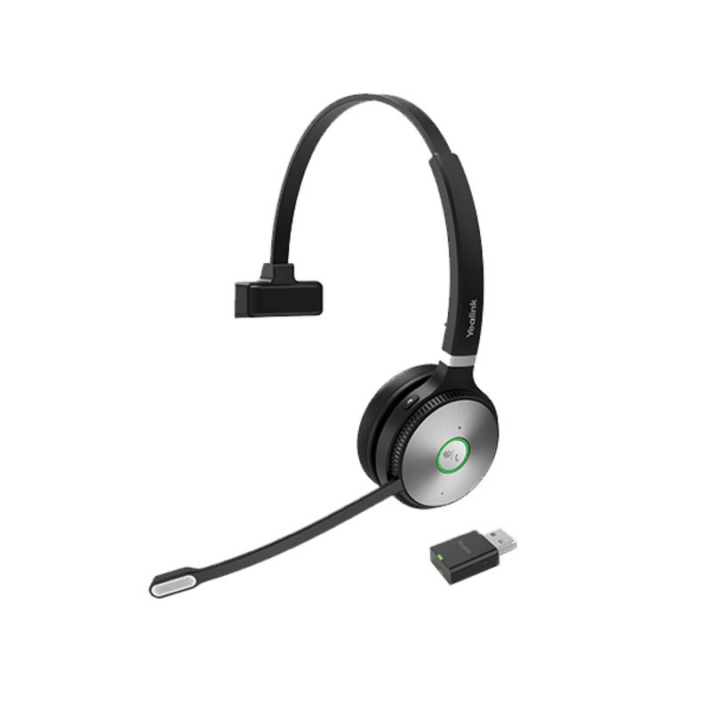 Yealink WH62 UC Edition Portable Mono Wireless Headset - DECT USB Dongle