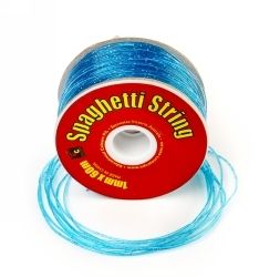 SP- CRAFT SPAGHETTI STRING EC 1MMX60M GLITTER SEA BLUE