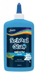 GLUE BOSTIK 250ML SCHOOL COLOURED BLUE