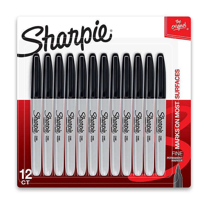 Sharpie Fine Perm Mrk Blk Pk12 Sharpie Fine Perm Mrk Blk Pk12