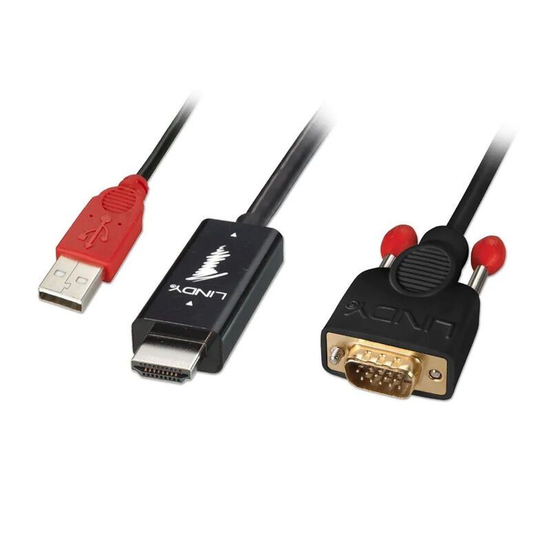 Lindy 1m HDMI to VGA Cable Lindy 1m HDMI to VGA Cable