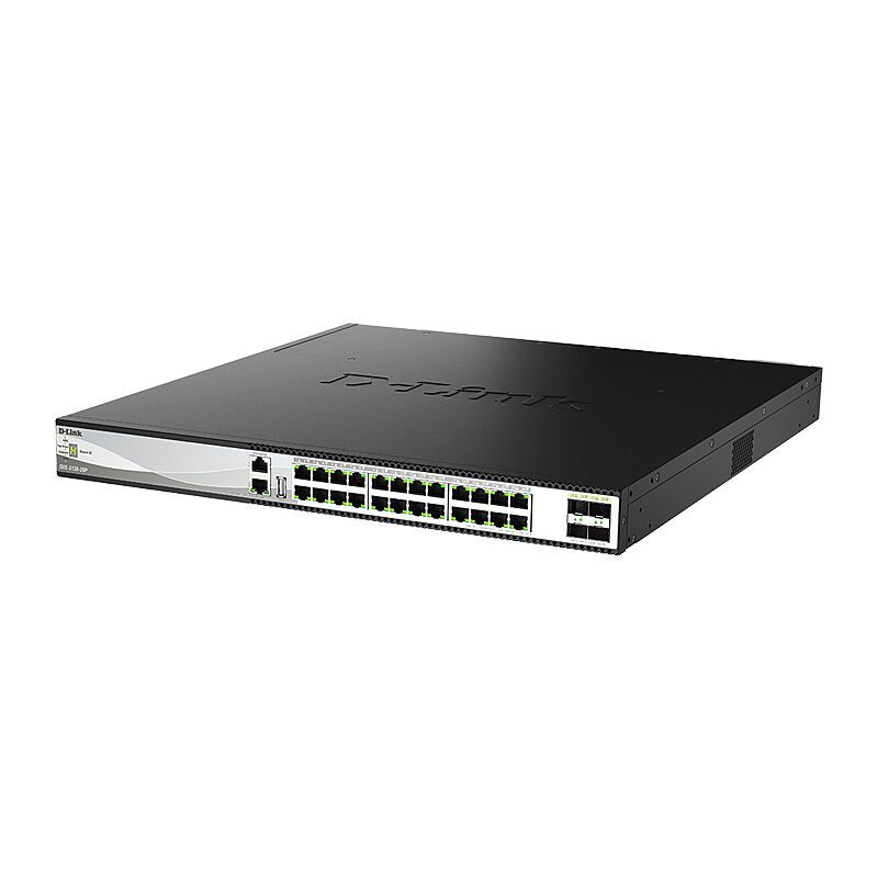 D-Link 28-Port Stackable 10 Gigabit PoE++ Layer 3 Switch D-Link 28-Port Stackable 10 Gigabit PoE++ Layer 3 Switch