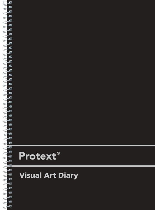 VISUAL ART DIARY PROTEXT A4 PP 120PG BLACK COVER