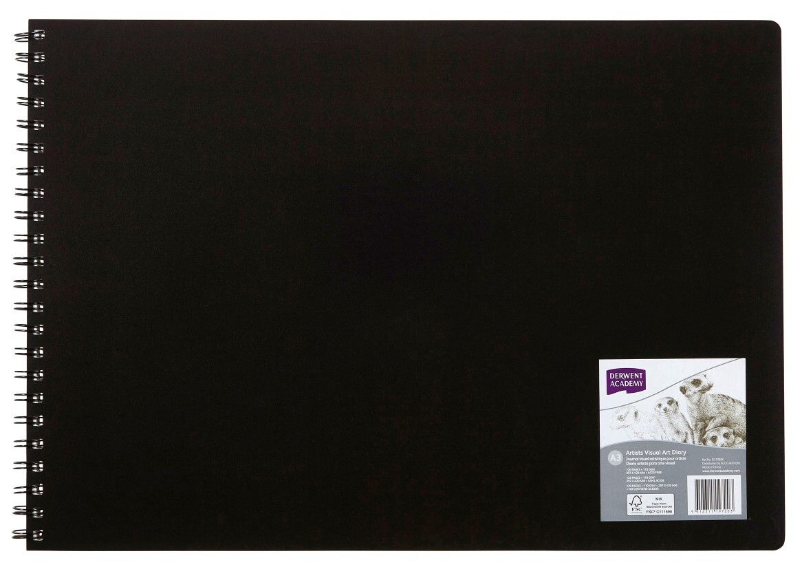 SP- VISUAL ART DIARY DERWENT A3 LANDSCAPE 120PG