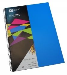 VISUAL ART DIARY QUILL A3 BRIGHTS MARINE BLUE 60LF VISUAL ART DIARY QUILL A3 BRIGHTS MARINE BLUE 60LF