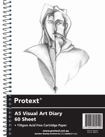 SP- SP - VISUAL ART DIARY PROTEXT PP A5 120pg 110gsm White page SP- SP - VISUAL ART DIARY PROTEXT PP A5 120pg 110gsm White page