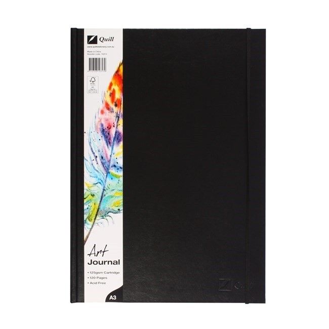 JOURNAL QUILL ART A3 H/C 125GSM ELASTIC CLOSURE 60LF