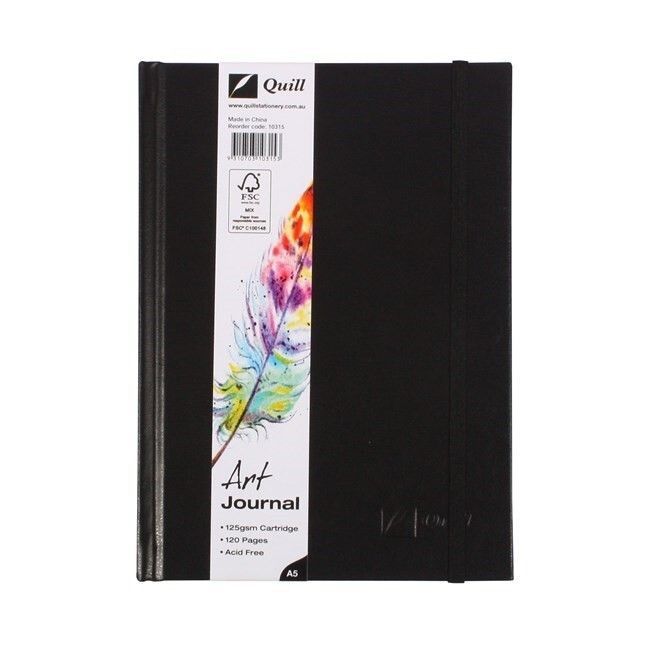 JOURNAL QUILL ART A5 H/C 125GSM ELASTIC CLOSURE 60LF