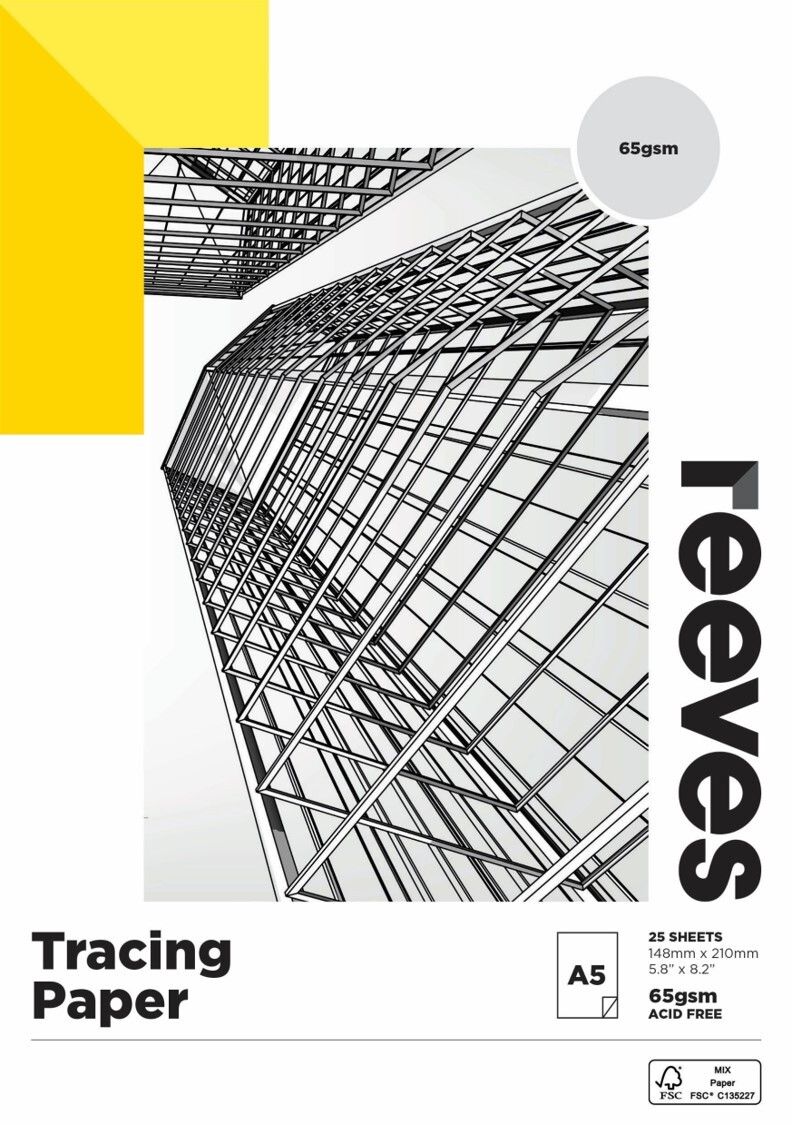 TRACING PAPER PAD REEVES A5 65GSM 25 SHT