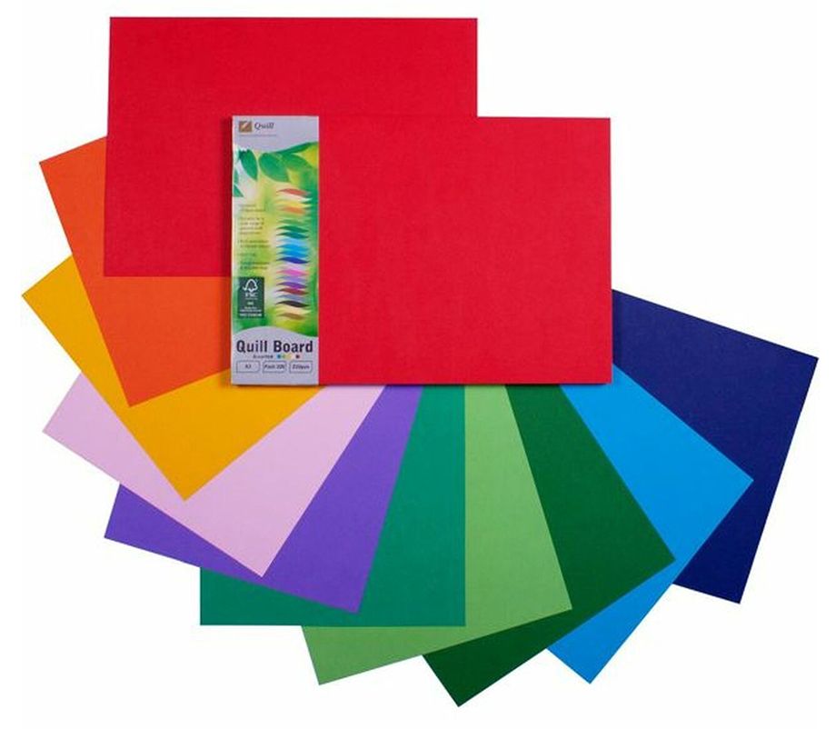 BOARD QUILL XL A3 ASST 210gsm PK 100