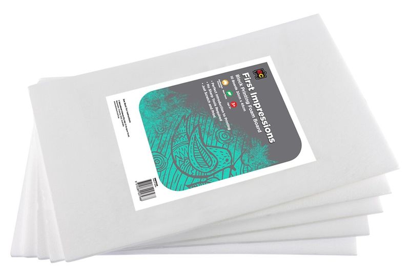 SP- FOAM BOARD A4 FOR BLOCK PRINTING 10 SHEETS 300X200X3mm FIRST IMPRESSION