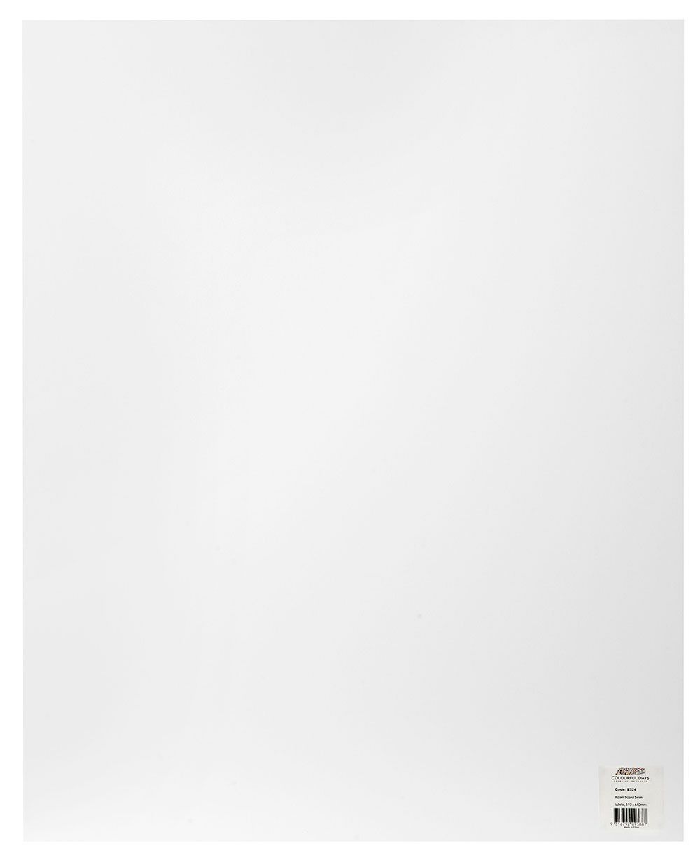 SP- FOAM BOARD COLOURFUL DAYS 510 X 640MM 5MM PROJECT WHITE