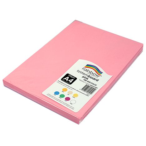 SP- SYSTEM BOARD RAINBOW A4 150GSM PINK PK100