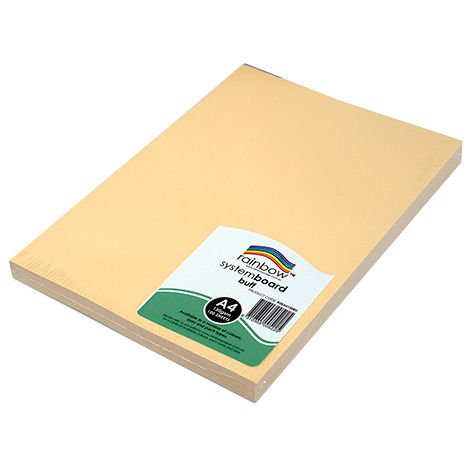 SP- SYSTEM BOARD RAINBOW A4 150GSM BUFF PK100