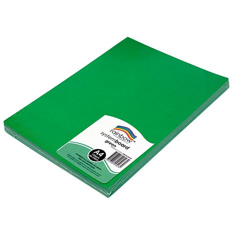 SP- BOARD RAINBOW A4 150GSM GREEN PK100