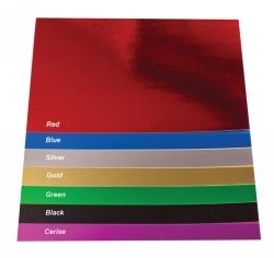 CARDBOARD QUILL 508X630MM 250GM FOIL 7 COLOURS PK50