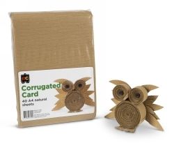 CORRUGATED CARD EC A4 NATURAL COLOURS PK40
