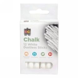 CHALK EC DUSTLESS WHITE BX12