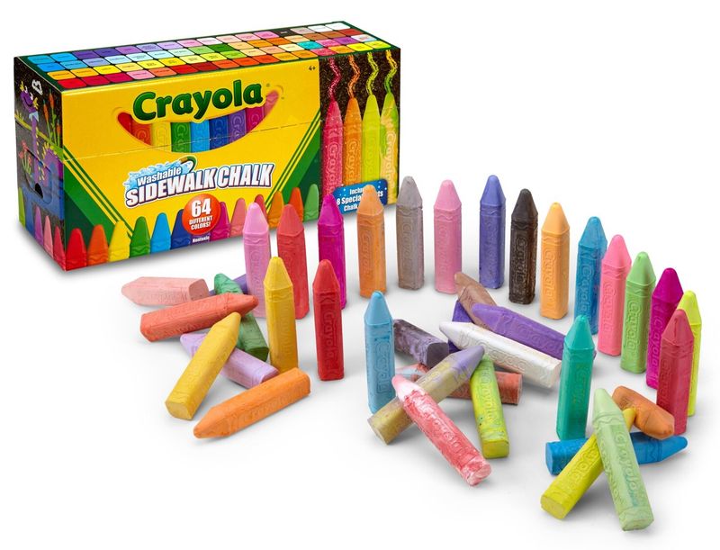 CHALK CRAYOLA SIDEWALK WASHABLE 64 PIECE