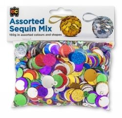 SEQUINS EC 150GM EMBOSSED & NORMAL ASST MIX