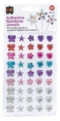ADHESIVE JEWELS EC RAINBOW ASST PK50