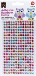 ADHESIVE GEMS EC RAINBOW PK200
