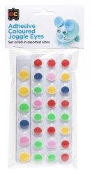 SP- JOGGLE EYES EC ADHESIVE COLOURED PK60