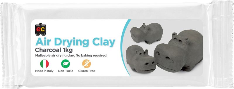 CLAY MODELLING EC AIR-DRY 1KG CHARCOAL