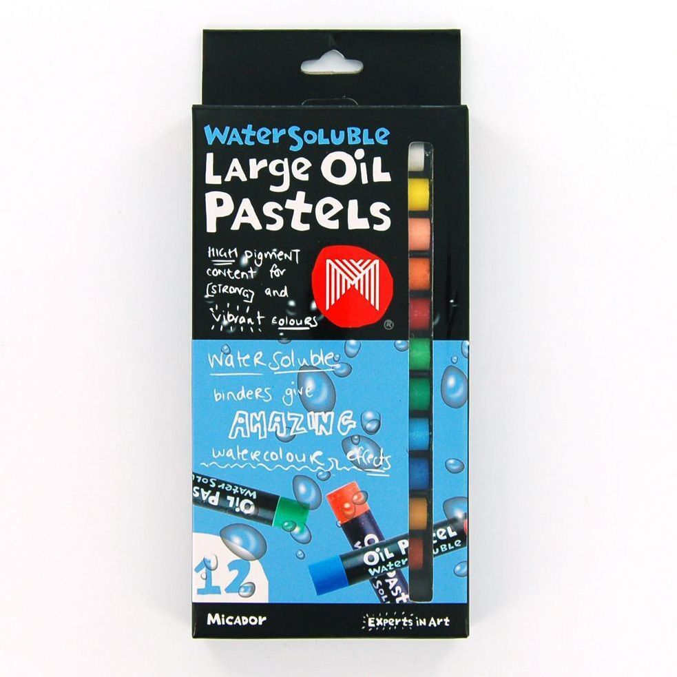 OIL PASTELS MICADOR LARGE WATERSOLUBLE ASST PK12