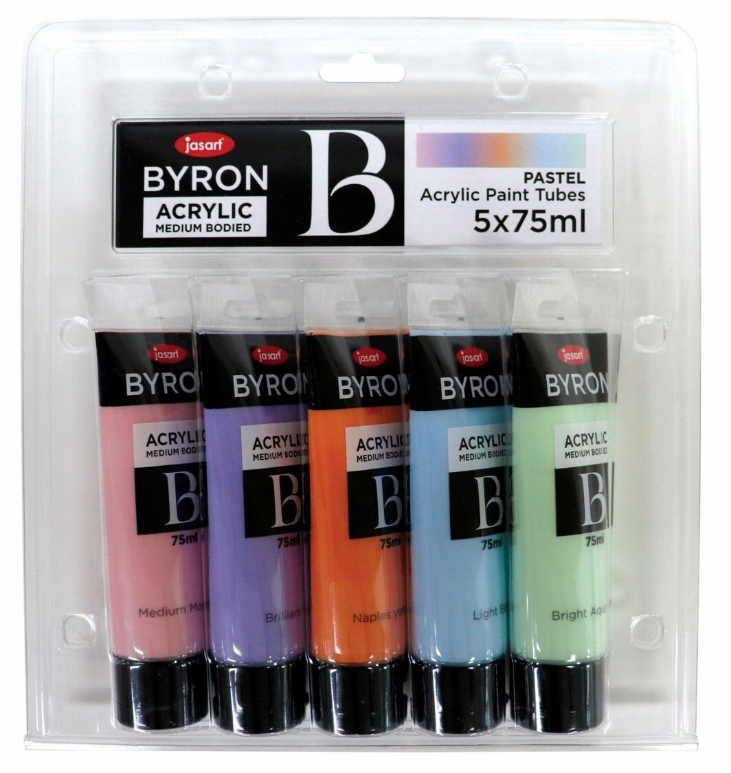 PAINT JASART BYRON ACRYLIC 75ML PASTEL SET 5