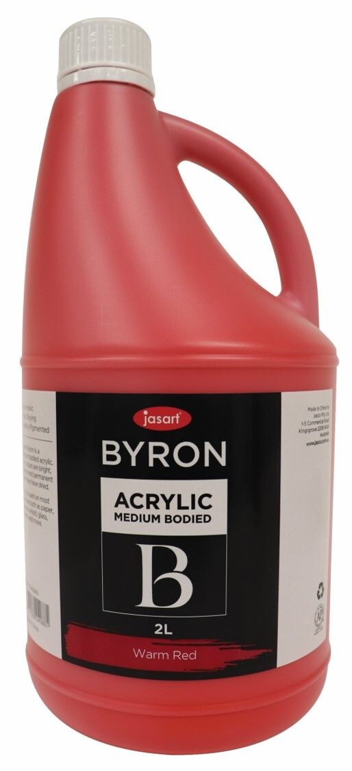 PAINT JASART BYRON ACRYLIC 2 LITRE WARM RED