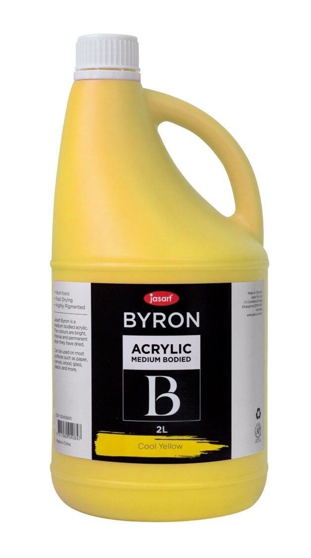 PAINT JASART BYRON ACRYLIC 2 LITRE COOL YELLOW