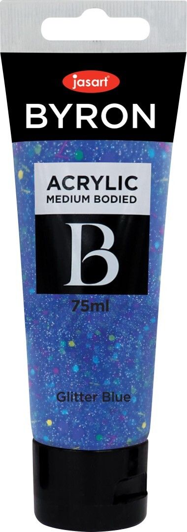 PAINT JASART BYRON ACRYLIC 75ML GLITTER BLUE